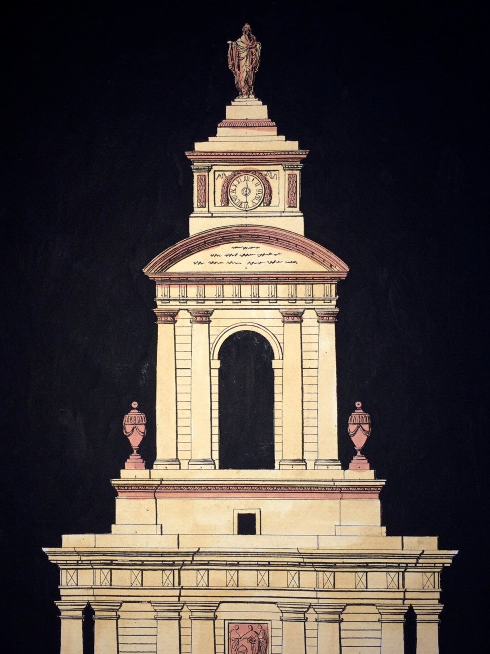 1757 ARCHITECTURE original antique french hand coloured Etsy