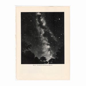 c. 1959 MILKY WAY lithograph - original vintage print - celestial print • astronomy  print • Milky Way Galaxy print • Solar System print