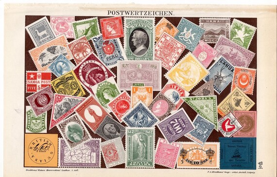 Old Vintage International Postage Stamps off Paper X75 for Junk Journal  Supplies / Stamp Collecting / Philately 