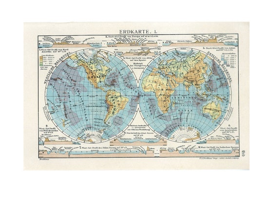 1903 年頃の世界地図 • アメリカ大陸 • オリジナルのアンティーク地図