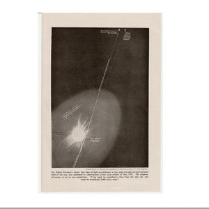 c. 1960&#39;s EINSTEIN&#39;S THEORY lithograph • original vintage print • Solar System print • Galaxy print • celestial print • astronomy print