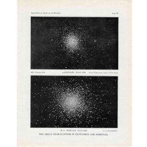c. 1955 STERNHAUFEN Print • Original Vintage Print • Himmelsdruck • Astronomie Print • Centaurus & Hercules