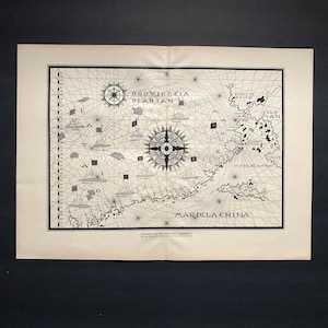 1900 MAP von ASIA original antiken Druck - Ansicht aus dem 16. Jahrhundert - Japan China