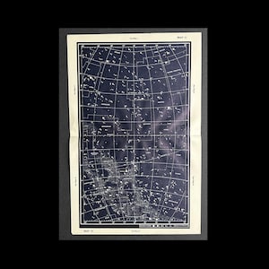 c. 1959 MAPA ESTELAR VINTAGE • impresión vintage original • impresión celestial • impresión astronómica • constelaciones Osa Virgo Leo Bootes 9,5 x 14,5"