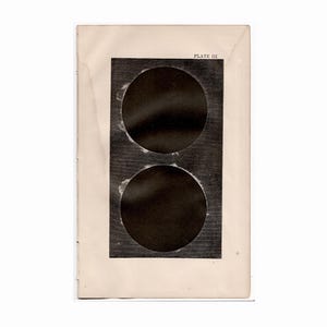 May include: A black and white image of two circular shapes, labeled "PLATE III".