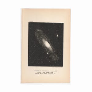 H. 1891 NEBEL IN ANDROMEDA Lithographie • Galaxie Druck • Sternendruck • Sternendruck • Sternendruck • Original Lithographie