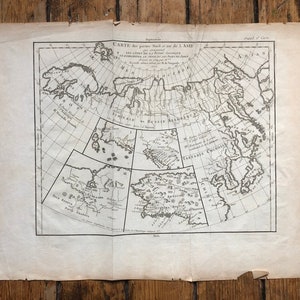 H. 1764 ASIA - original antike Landkarte - Sibirien - China - die Nord- und Ostküste Asiens Landkarte