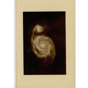 c. 1934 SPIRAL NEBULA vintage print • vintage astronomy print • Lord Rosse&#39;s spiral nebula Messier 51a • Whirlpool nebula in Canes Venatici