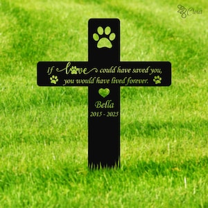 Personalized Pet Memorial Cross Custom Dog Cat Grave Marker Pet Loss Dog Memorial Stake Pet Loss Pet Sympathy Sign Pet Memorial Plaque