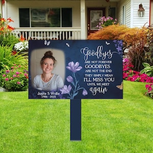 Custom Photo Memorial Sign, Memorial Garden Sign, Sympathy Gift, Remembrance Photo Sign, Memory Gift, Funeral Yard Decor, Photo Picture Sign