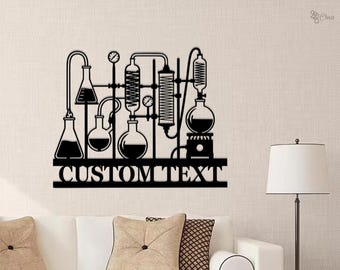 Custom Chemistry Lab Wall, Scientist  Room, Science Lover Gift, Teacher Gift, Chemist gift, Custom science art, Science gift,Chemistry metal
