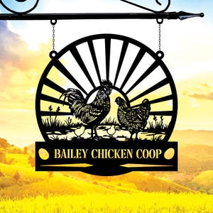 "Huhn Coop Schild ""Huhn auf dem Bauernhof"" , Hühnerhaus Metallschild Schild ""Huhn Coop"" , Hühnerhaus Dekor Muttertagsgeschenk."