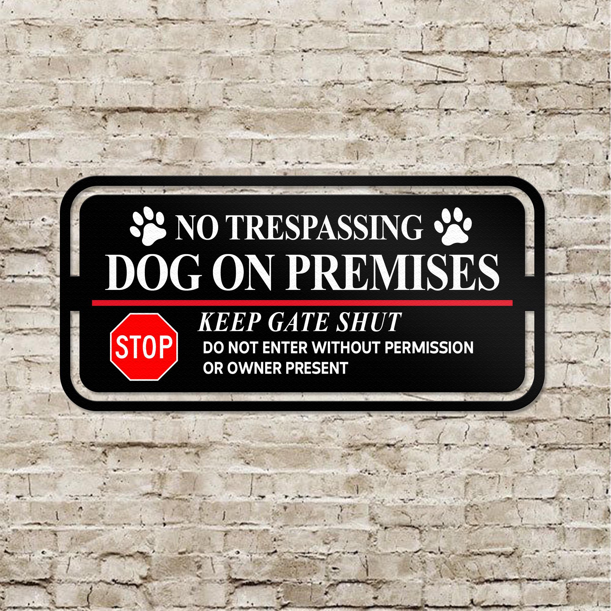 Plaque Métal "No Trespassing" Vintage 20x30cm - Déco Murale Pub, Garage, Cave - Cadeau Original