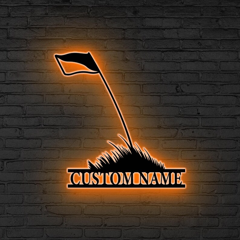 Custom Metal Sign LED Lights Your Custom Text Metal Sign Your Logo Here ...