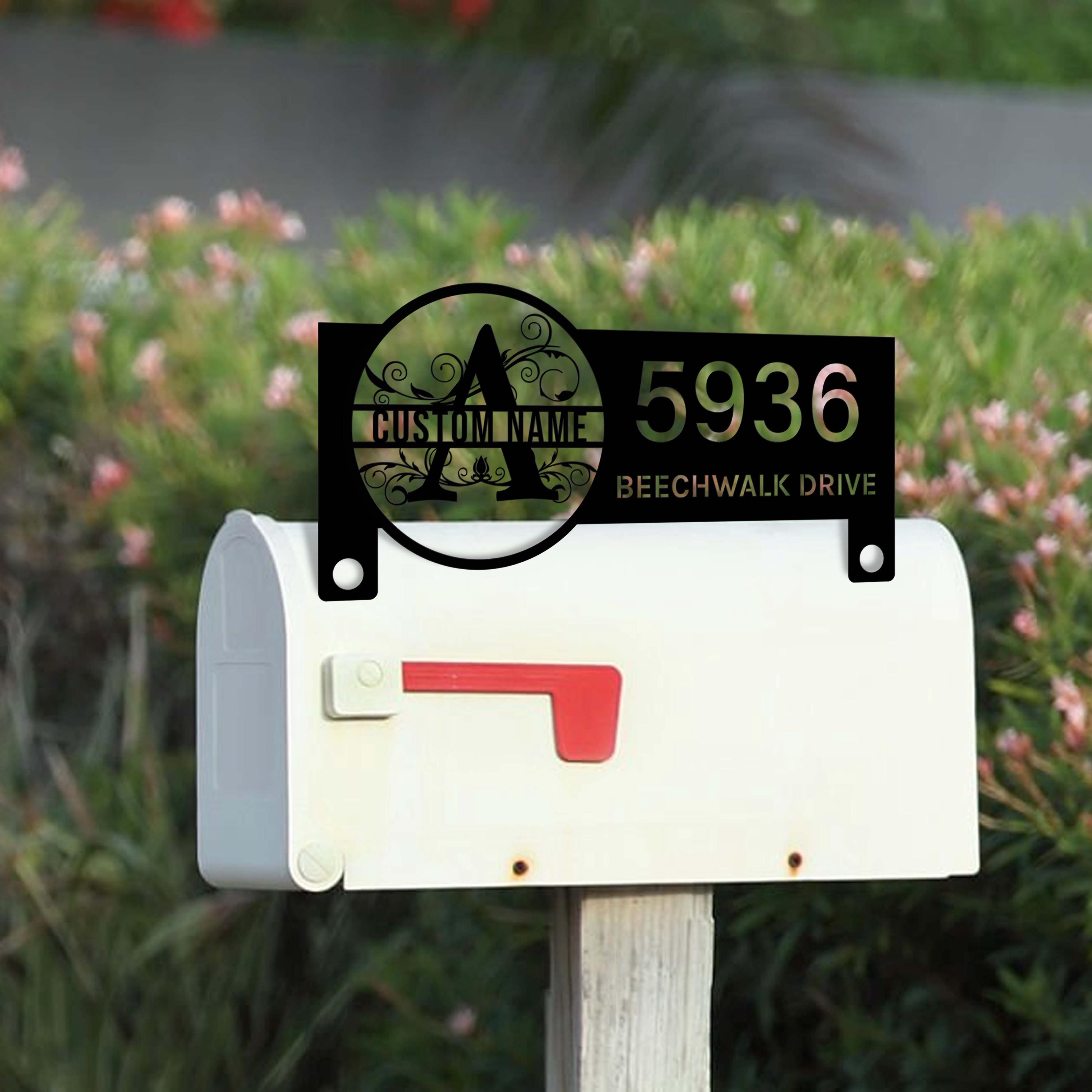 Personalized Mailbox Topper Metal Sign Personalized Family Name Sign ...