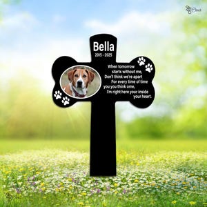 Custom Pet Memorial Stake, Dog Breed Metal Stake,Personalized Dog Garden Sign,Pet Loss Gift,Garden Decor Dog Photo Memorial Stake Pet loss