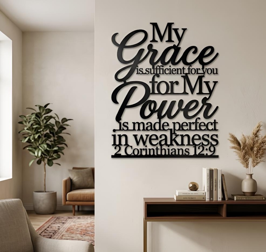 Christian Wall Decor Bible Verse Sign, Faith Based Metal Art ...