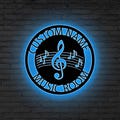 Music Notes Metal Wall Art LED Personalized, Musician Name Sign, Custom Gift for Musician, Music Teacher Gift, Music Lover Gift, Music Room