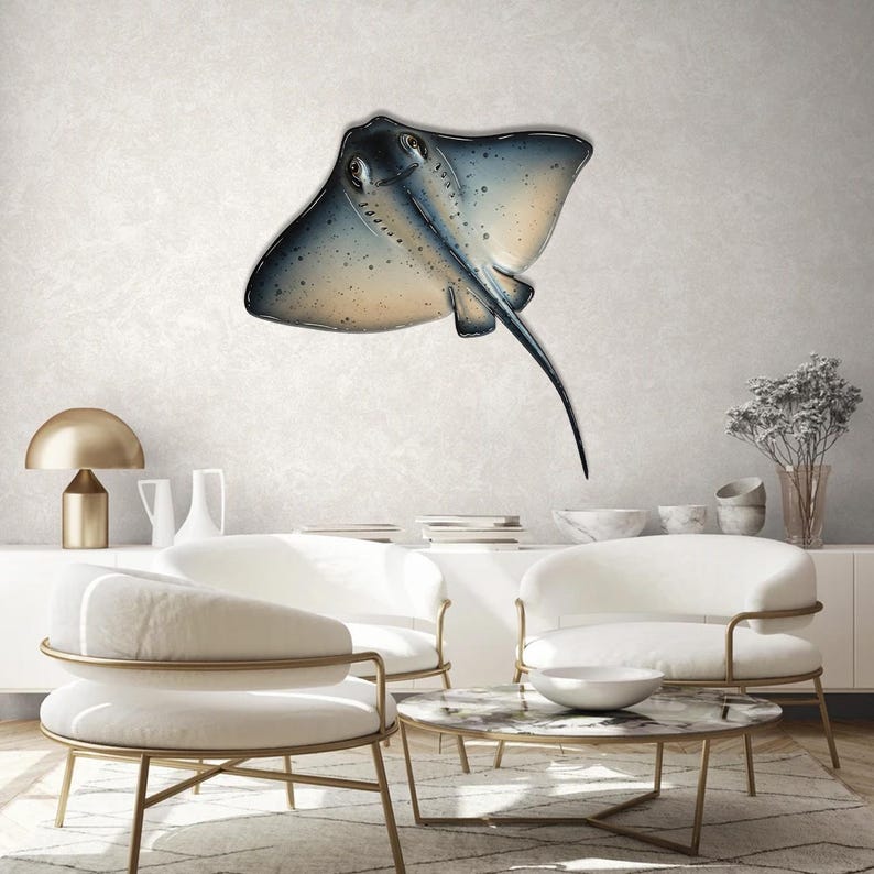 Stingray Wall Art Ocean Animal Wall Decor Manta Ray Wall Hanging Home ...