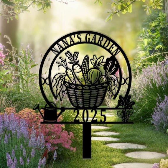 DISH// 2024 「GARDEN」 random sticker Custom Nana's Garden Metal Sign, Vegetable Basket Yard Stake