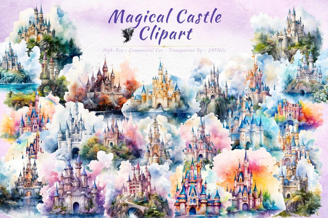 Magical Castle PNG Collection | Enchanting Castles Clipart Bundle for ...