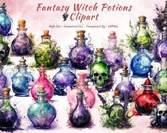 Witchy Potion PNG Clipart Collection | Mystical, Enchanting Witchcraft Elements