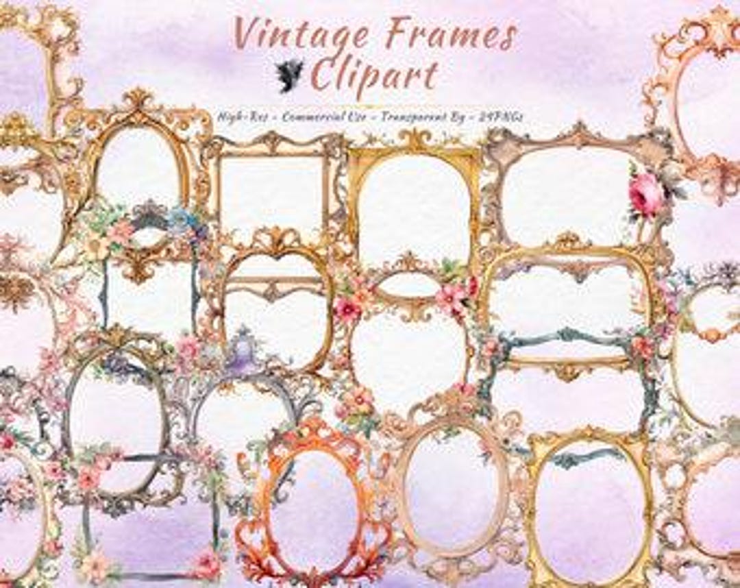 Vintage Frame Clipart Collection | Antique, Floral, Victorian ...