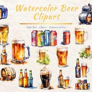 Beer PNG Clipart Collection | Drink, Summer, Brewing Clipart Bundle