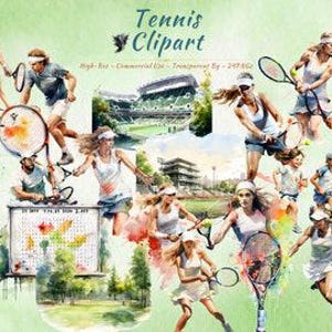 Tennis PNG Clipart Sammlung | Tennis Ball, Tennisschläger, Tennisspieler Clipart Bundle