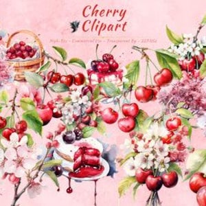 Kirsche PNG Sammlung | Sommer, Obst, Essen, Kirschen Clipart Bundle