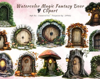 Fantasy Doors PNG Clipart | Magical Realm Doorways Enchanted Portal Art