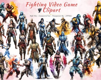 Fighting Video Game Clipart Collection | Fighters, Combat Poses and More