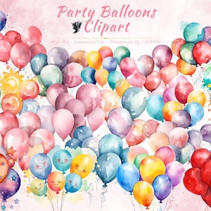 Party Balloon PNG Clipart Collection | Colorful, Pink, Blue Balloons Clipart Bundle