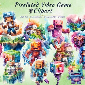 Pixelig Videospiel PNG Clipart Sammlung | Retro-inspirierte Videospiel-Charaktere für Gamer