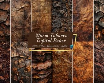 brown tobacco paper Tobacco Leather Digital Paper, Rustic Brown Masculine Vintage Backgrounds  (12 Jpgs)