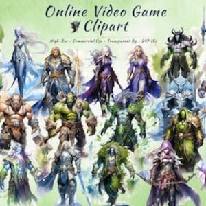 Legendäre Online Videospiel Clipart Sammlung | Fantasy, Epische, Heldenhafte Charaktere