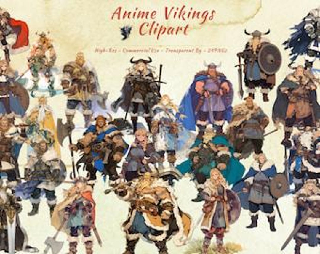 Anime Vikings PNG Clipart Collection Warriors and Shield Maidens Etsy