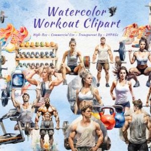 Collection PNG d'entraînement | Lot de cliparts indispensables pour la forme, la motivation et la salle de sport