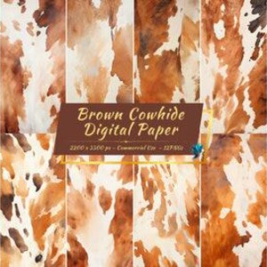 Cowhide Patterns Digital Paper Pack | Western, Leather, Luxury Backgrounds