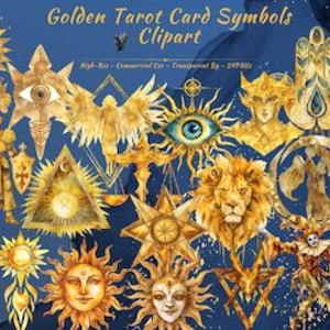 Celestial Tarot Clipart Collection | Mystical Tarot Designs