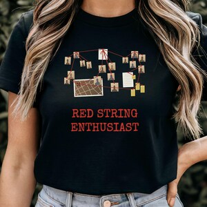 Red String Enthusiast Shirt, ADHD Hyperfocus Gift, True Crime Meme Tee, Conspiracy Wall T-Shirt, Neurodivergent Humor Top