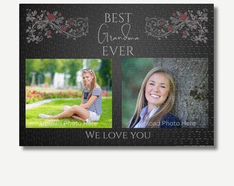 Personalisiertes Foto Puzzle mit Blechdose für Oma | Personalisierte Erinnerung Andenken