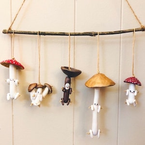 Set von FÜNF handgemachten OOAK Pilz Littles. Du entscheidest welche!