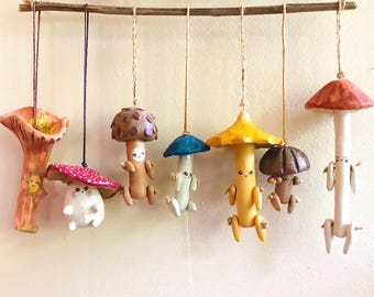 Set of THREE Handmade OOAK Mushroom Littles. You Choose Which!