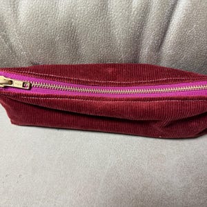 Handmade noodlehead Fabric, Paintbrush case, makeup brush case, craft needle holder, zipper closure assorted color options, great gift idea