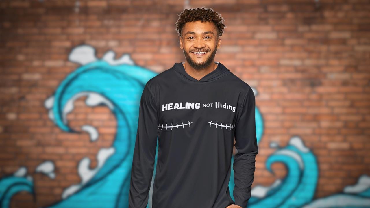 Top Surgery Hoodie, Healing Not Hiding UV Protective, LGBTQ Apparel, Gender Affirming Apparel, Non Binary Apparel, Trans Shirt