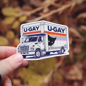 Lesbian U-Haul sticker queer WLW humor gift