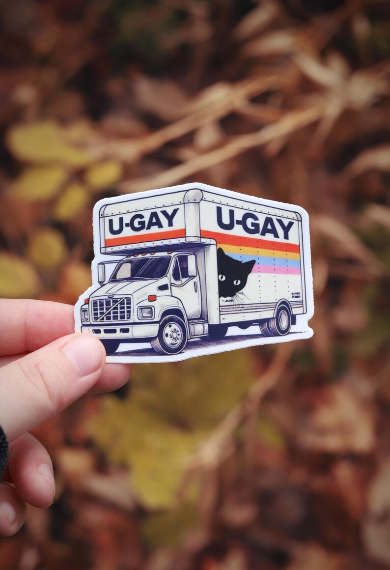 Lesbian U-Haul sticker queer WLW humor gift