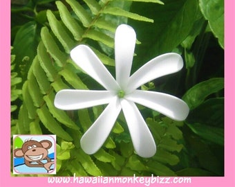 3 1/2 inch PINWHEEL TIARE (Tahitian Gardenia) - Hawaiian Hair Pick or Clip . . .