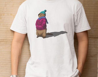 Groundhog Day Shadow Cute, Funny Ground Hog Day Celebration, Funny Gift for Her, Gift for Him, Available in Youth Sizes